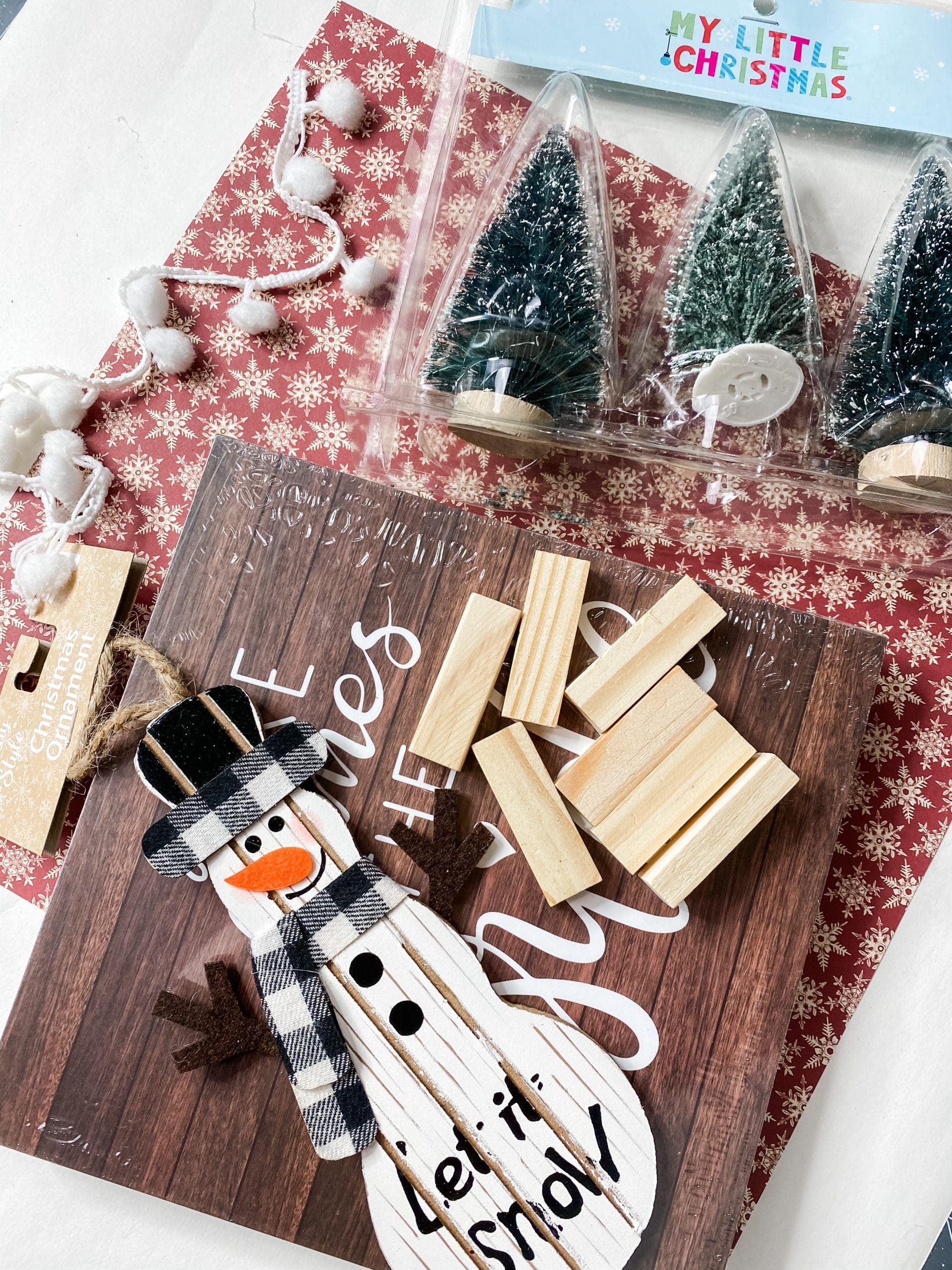 Winter Scene with a Snowman DIY Decor