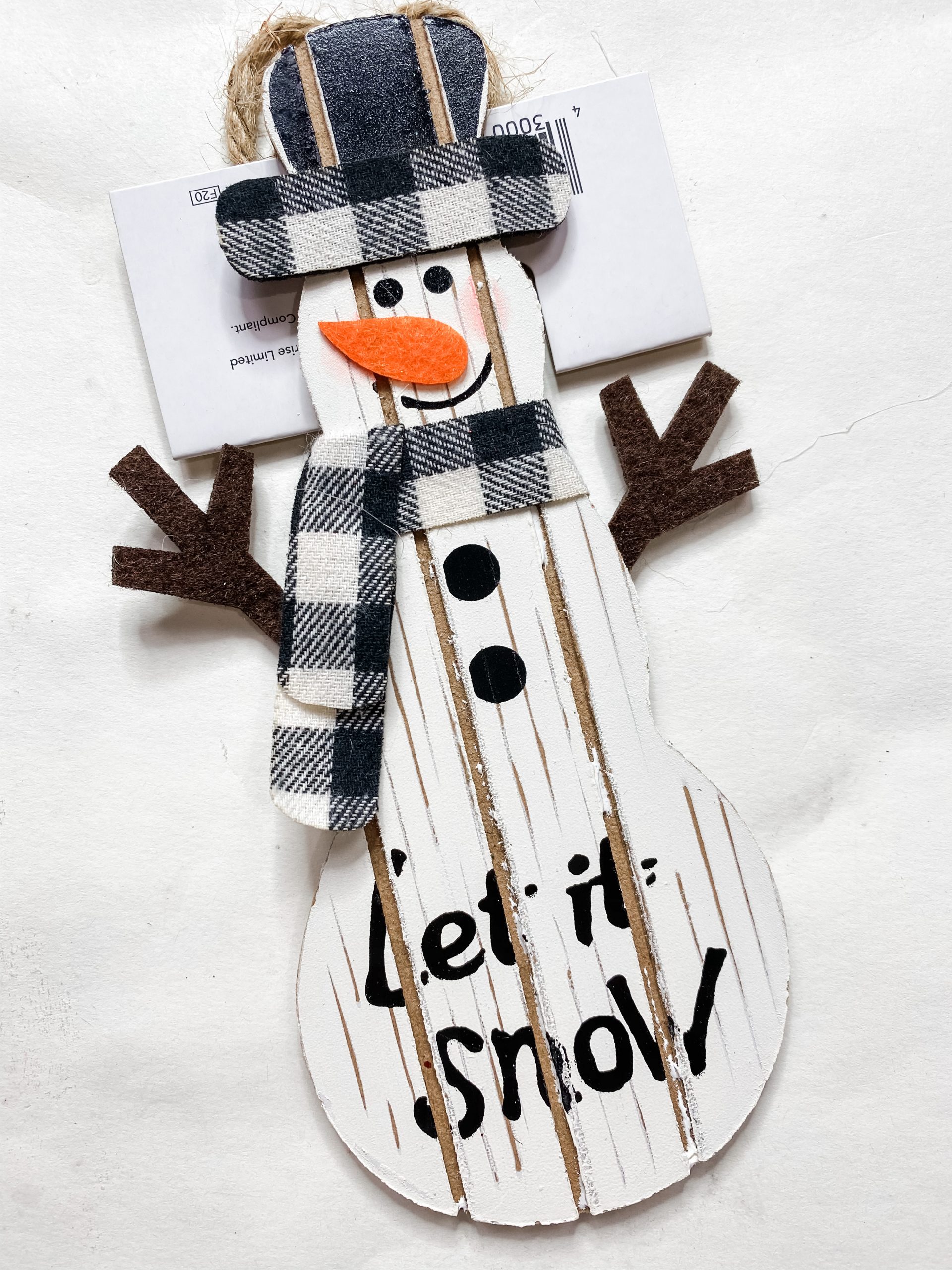 Winter Scene with a Snowman DIY Decor