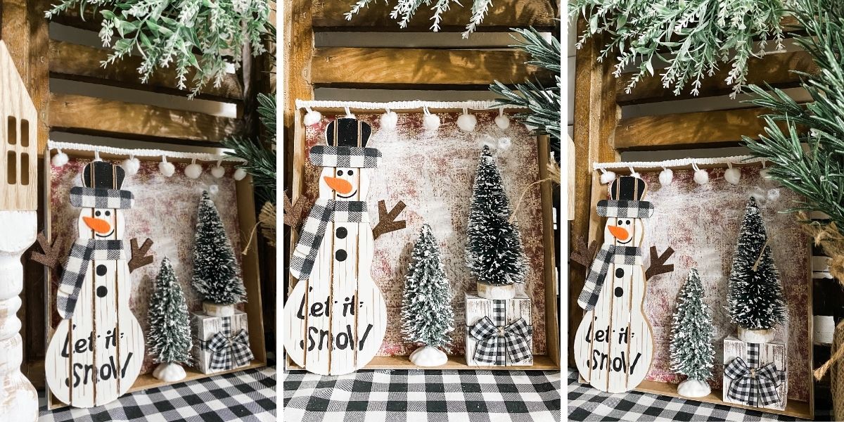 Winter Scene with a Snowman DIY Decor