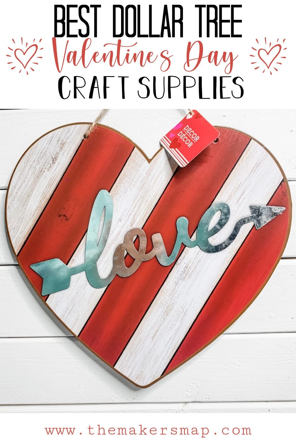 DIY Dollar Tree Heart Shaped Wreath