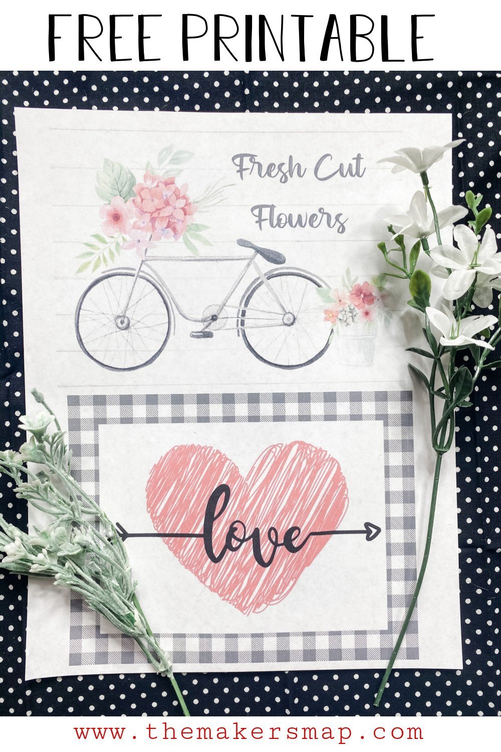 Bike and Heart Printable For Free