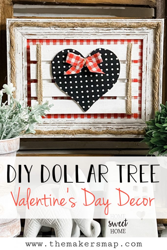 DIY Dollar Tree Mini Pallet Valentine's Day Decor Easy DIY Idea