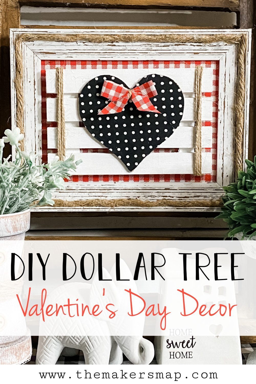 DIY Dollar Tree Mini Pallet Valentine's Day Decor