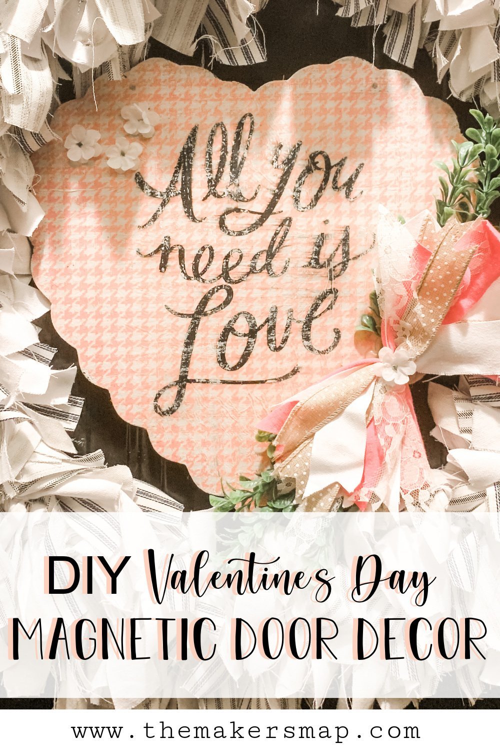 DIY Valentine's Day Magnetic Door Decor