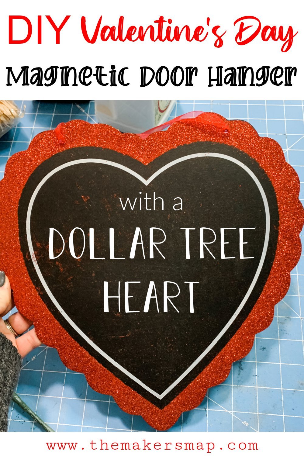 DIY Valentine's Day Magnetic Door Decor