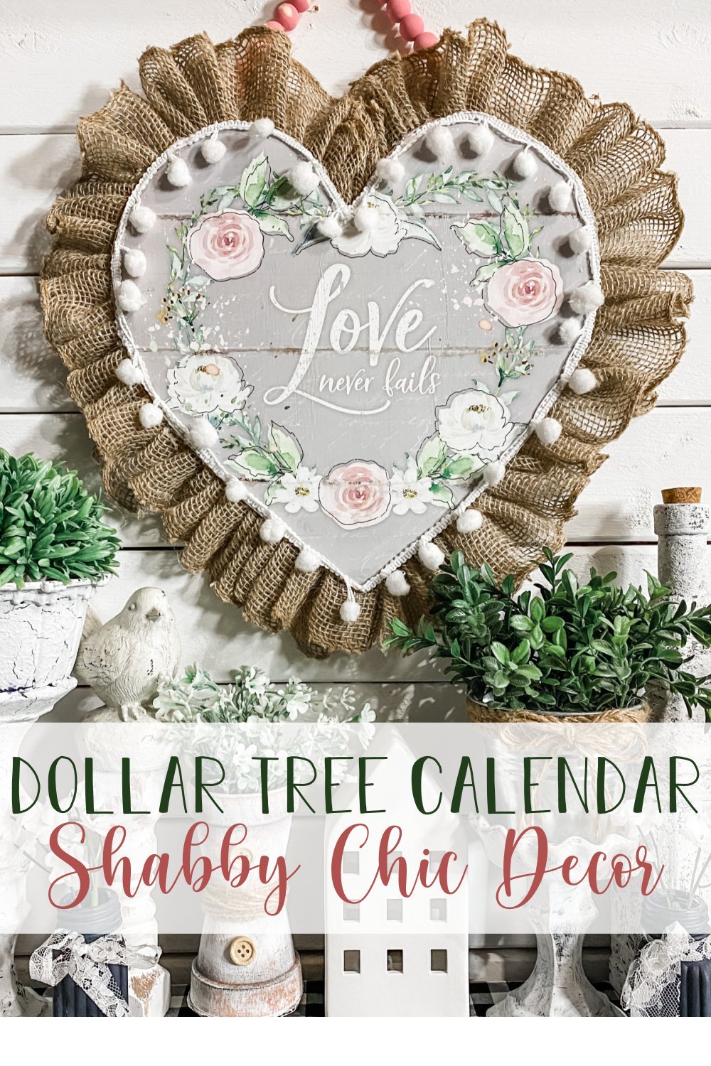 Dollar Tree Calendar DIY Shabby Chic Decor