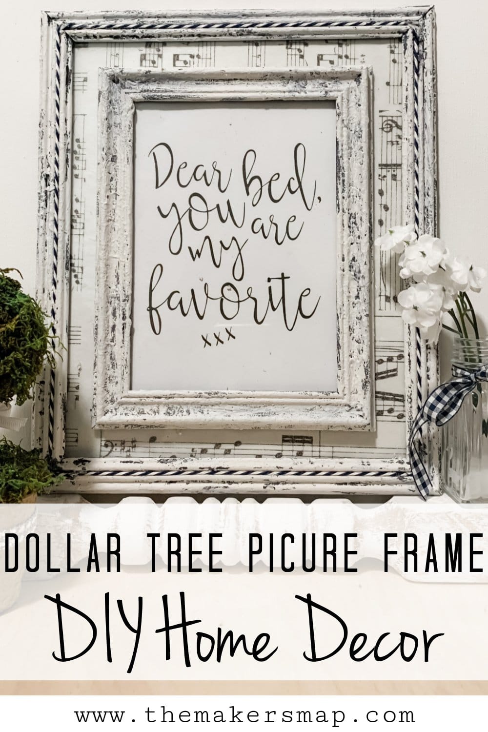 Dollar Tree Picture Frame DIY Home Decor using spackling