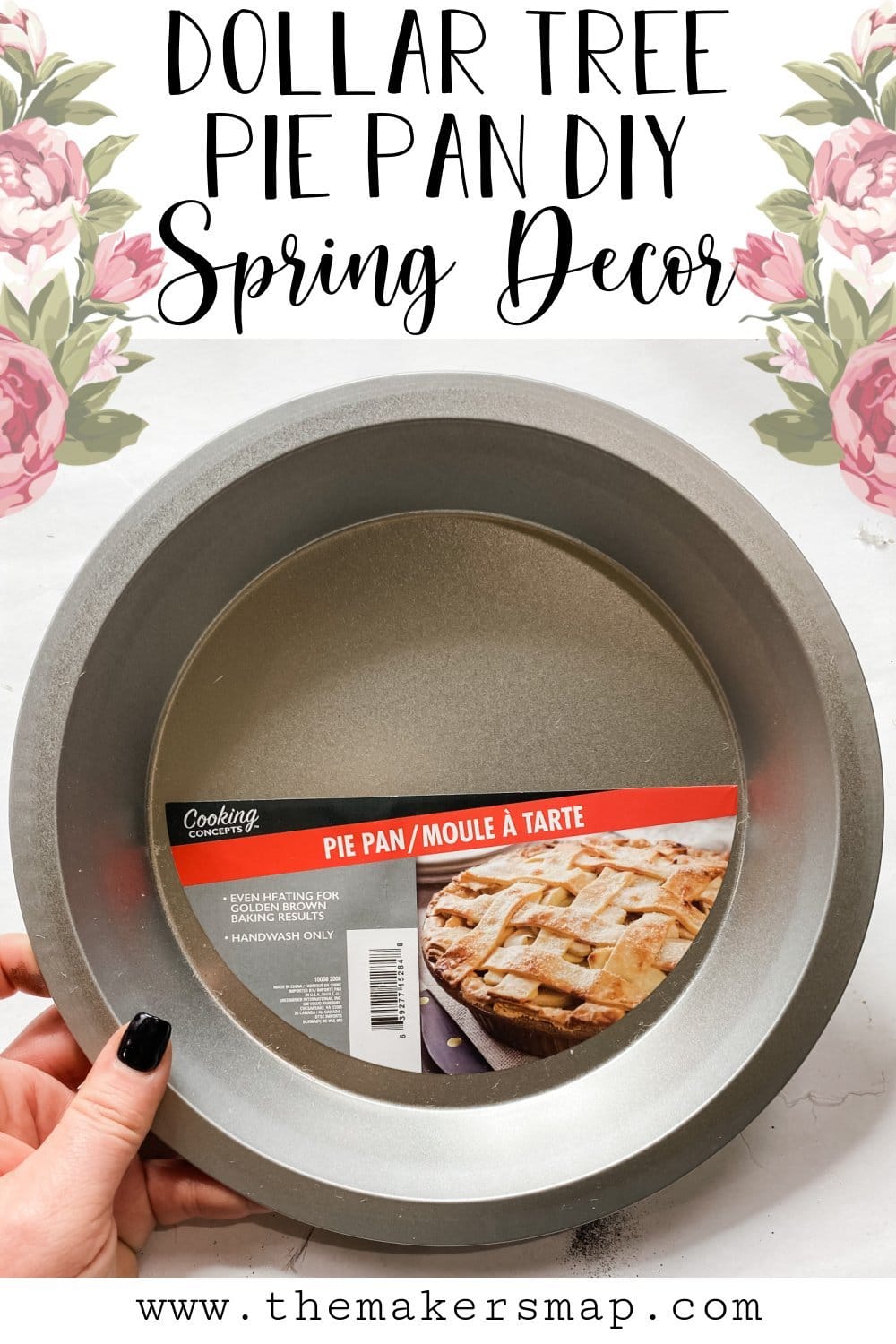 Dollar Tree Pie Pan DIY Spring Decor