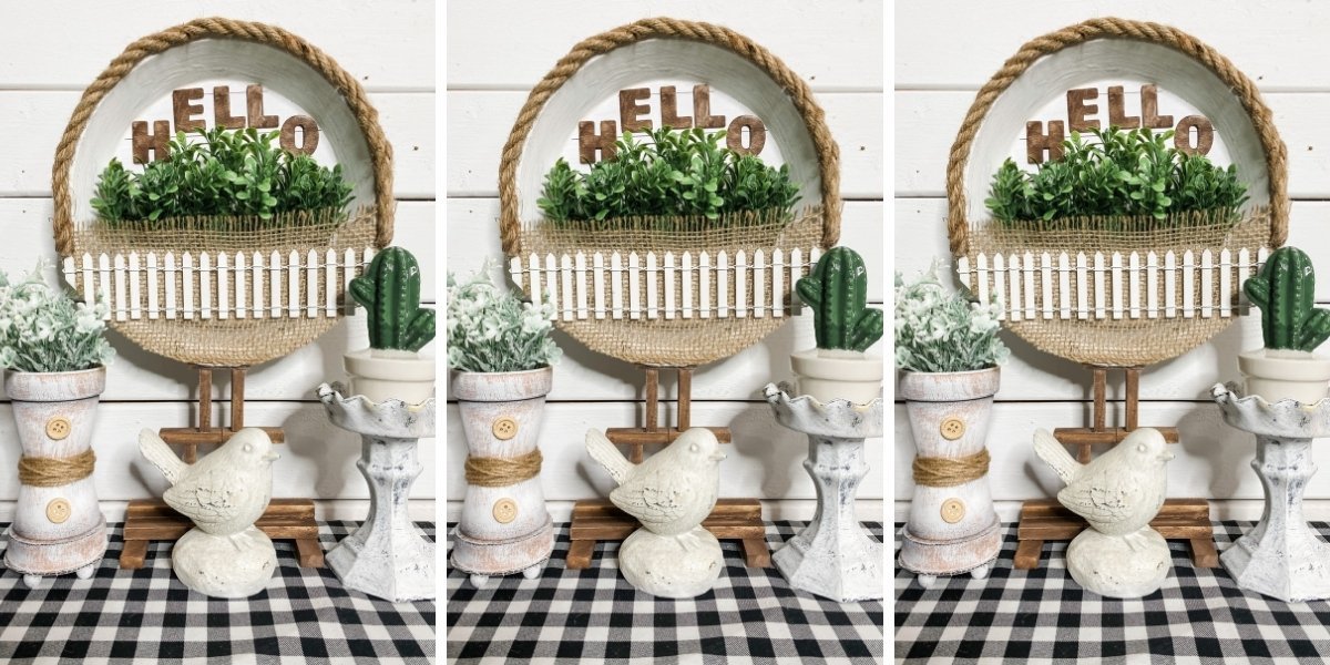 Dollar Tree Pie Pan DIY Spring Decor
