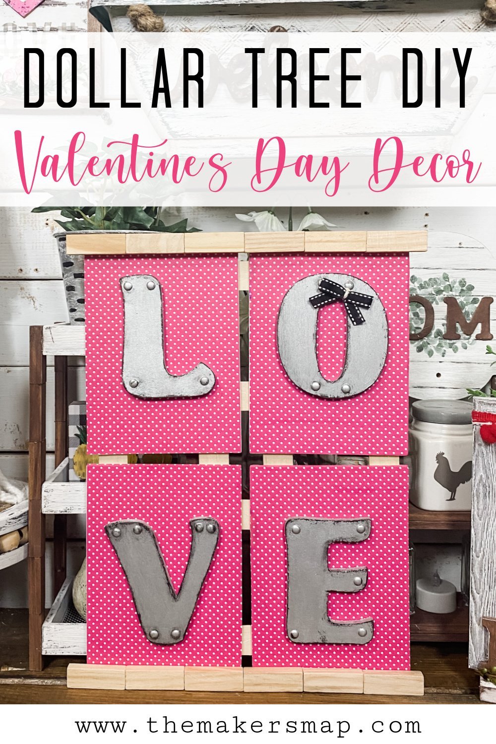 Faux Metal Dollar Tree DIY Valentine's Day Decor