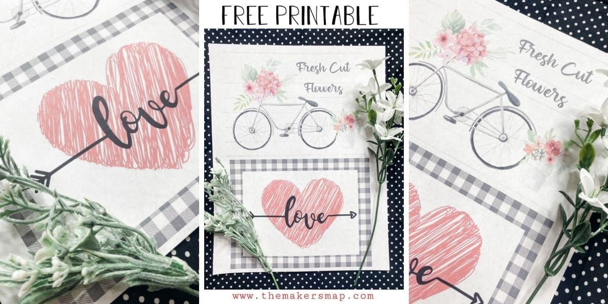 Bike and Heart Printable For Free