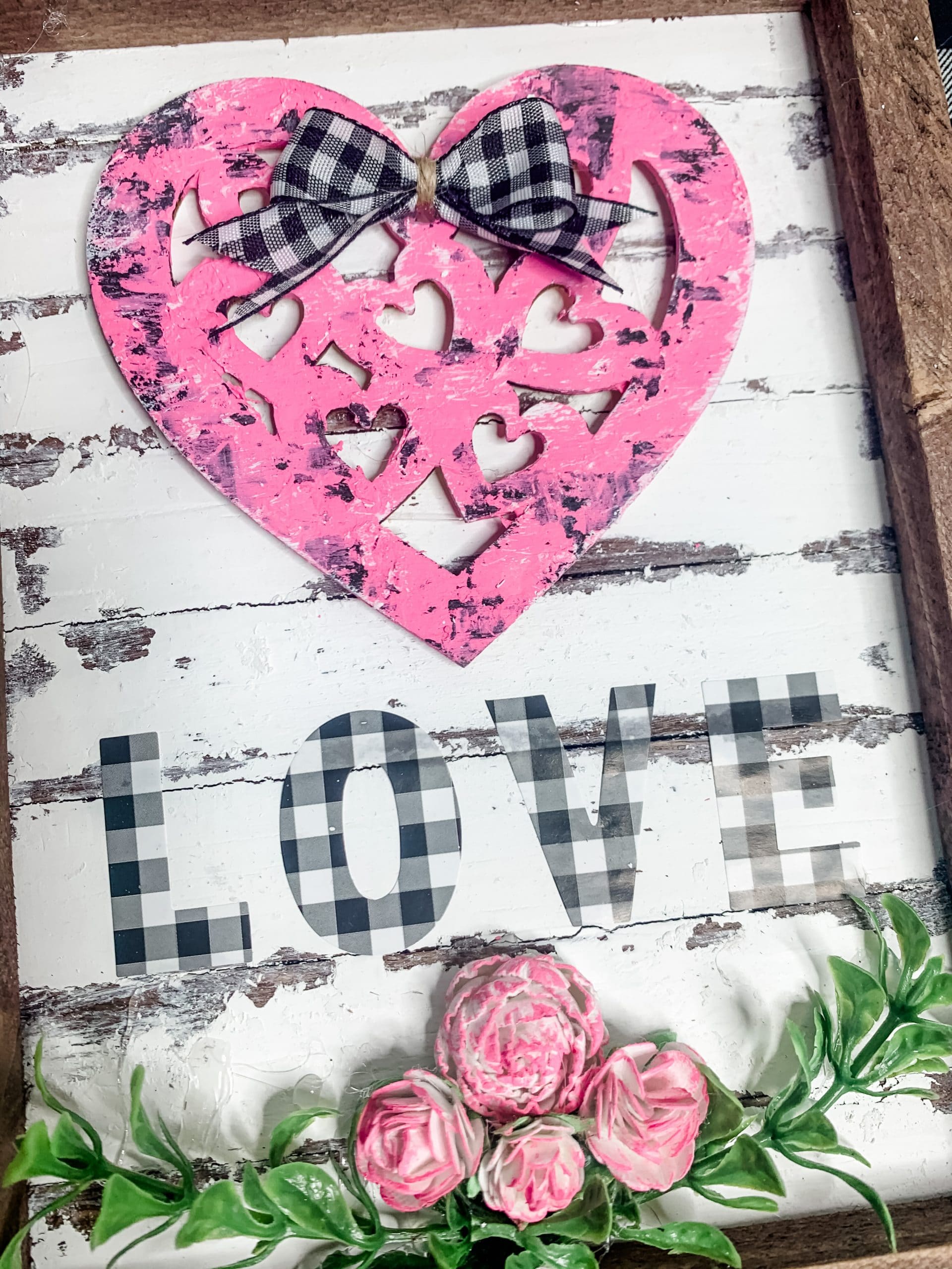 DIY Dollar Tree Reverse Canvas Valentine's Day Decor