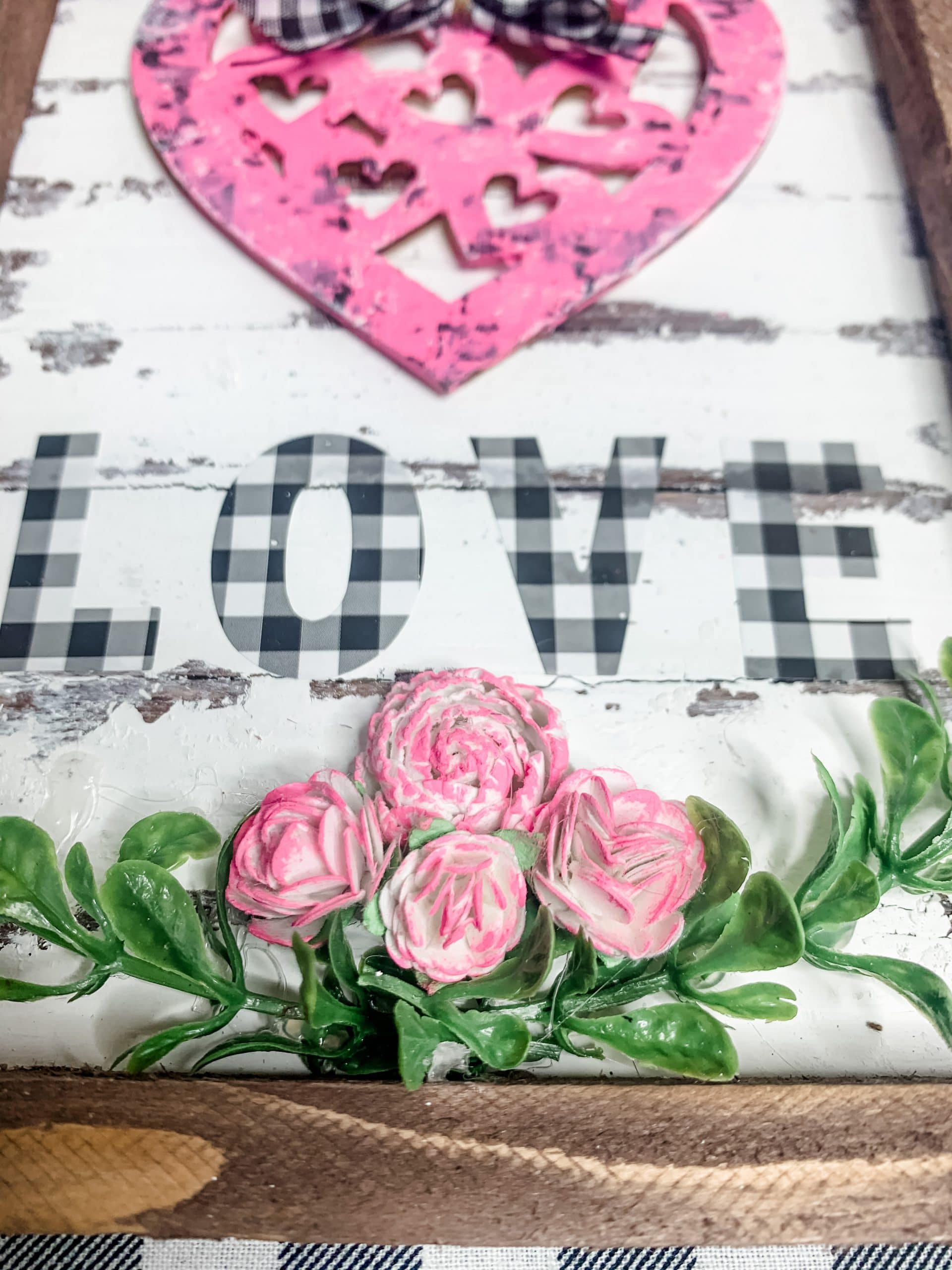 DIY Dollar Tree Reverse Canvas Valentine's Day Decor