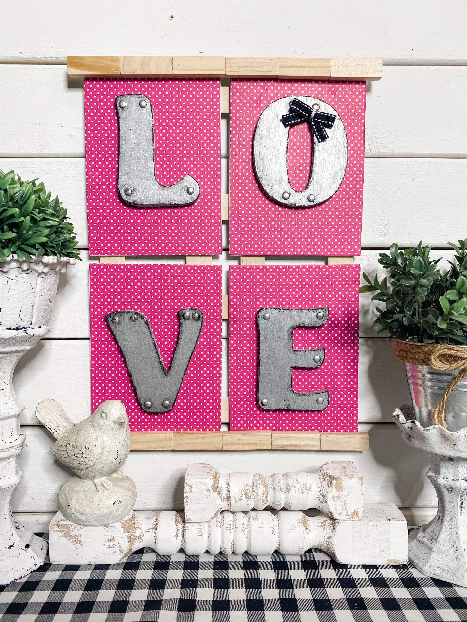 Faux Metal Dollar Tree DIY Valentine's Day Decor