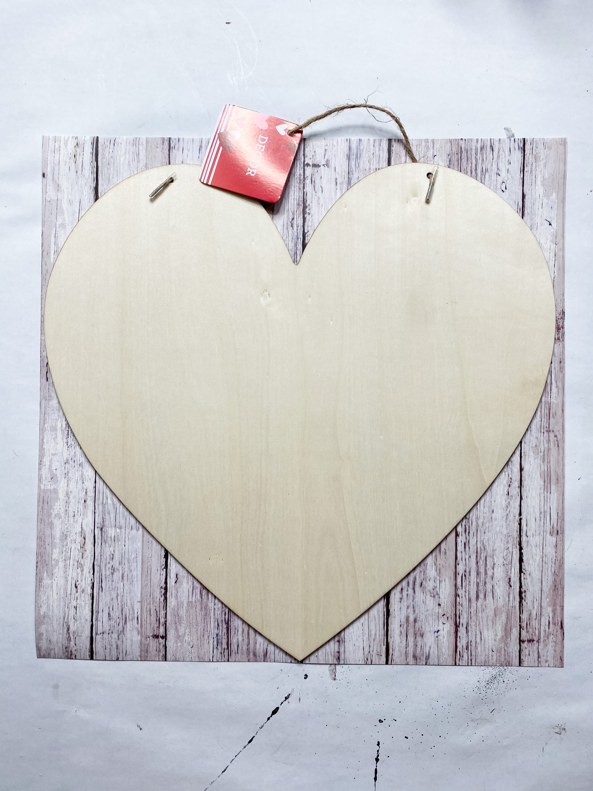 Dollar Tree Crafter's Square wood heart cut out