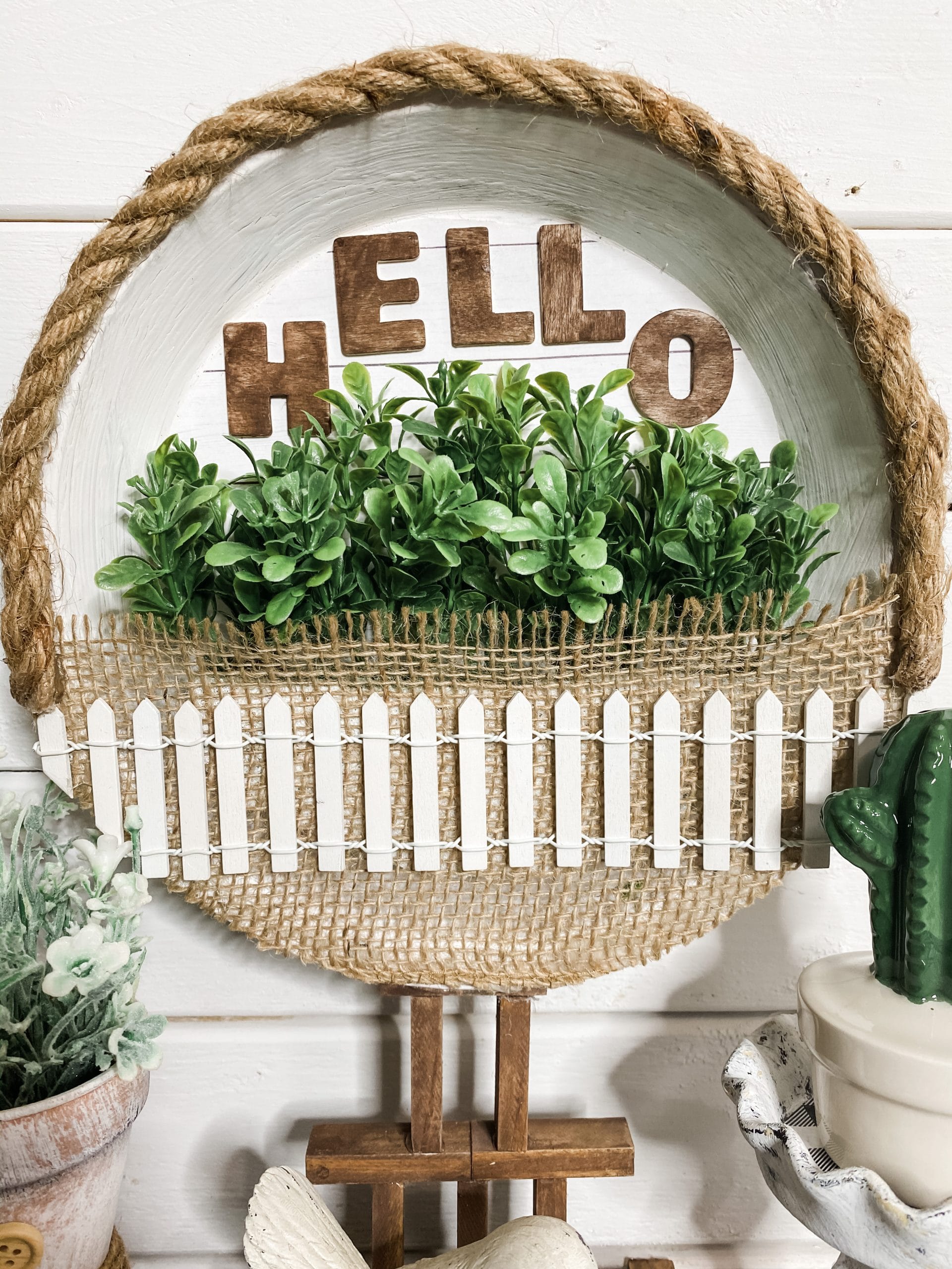 Dollar Tree Pie Pan DIY Spring Decor