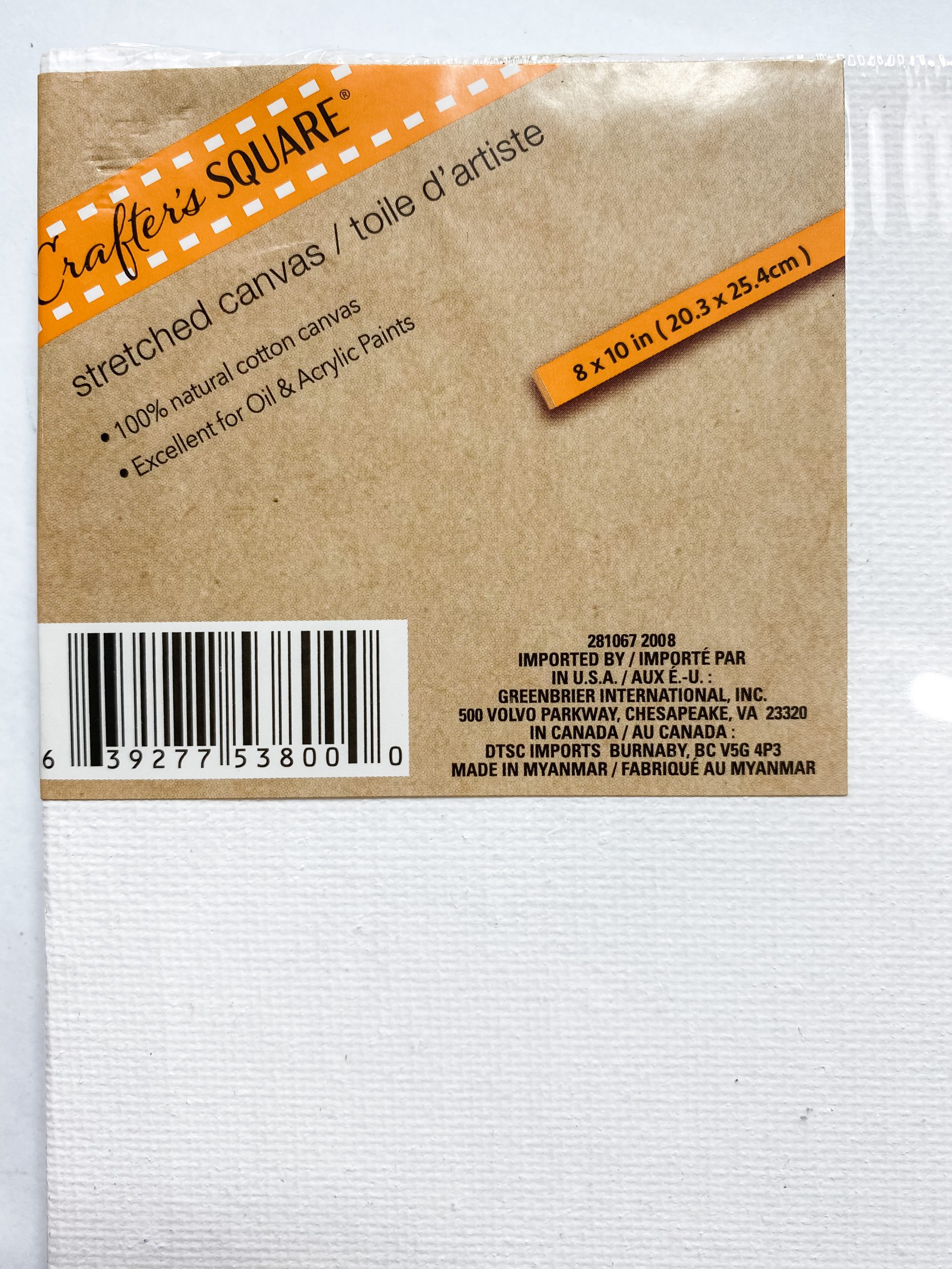 Crafter's Square White Stretched Canvases, 4 x 6 at Dollar Tree