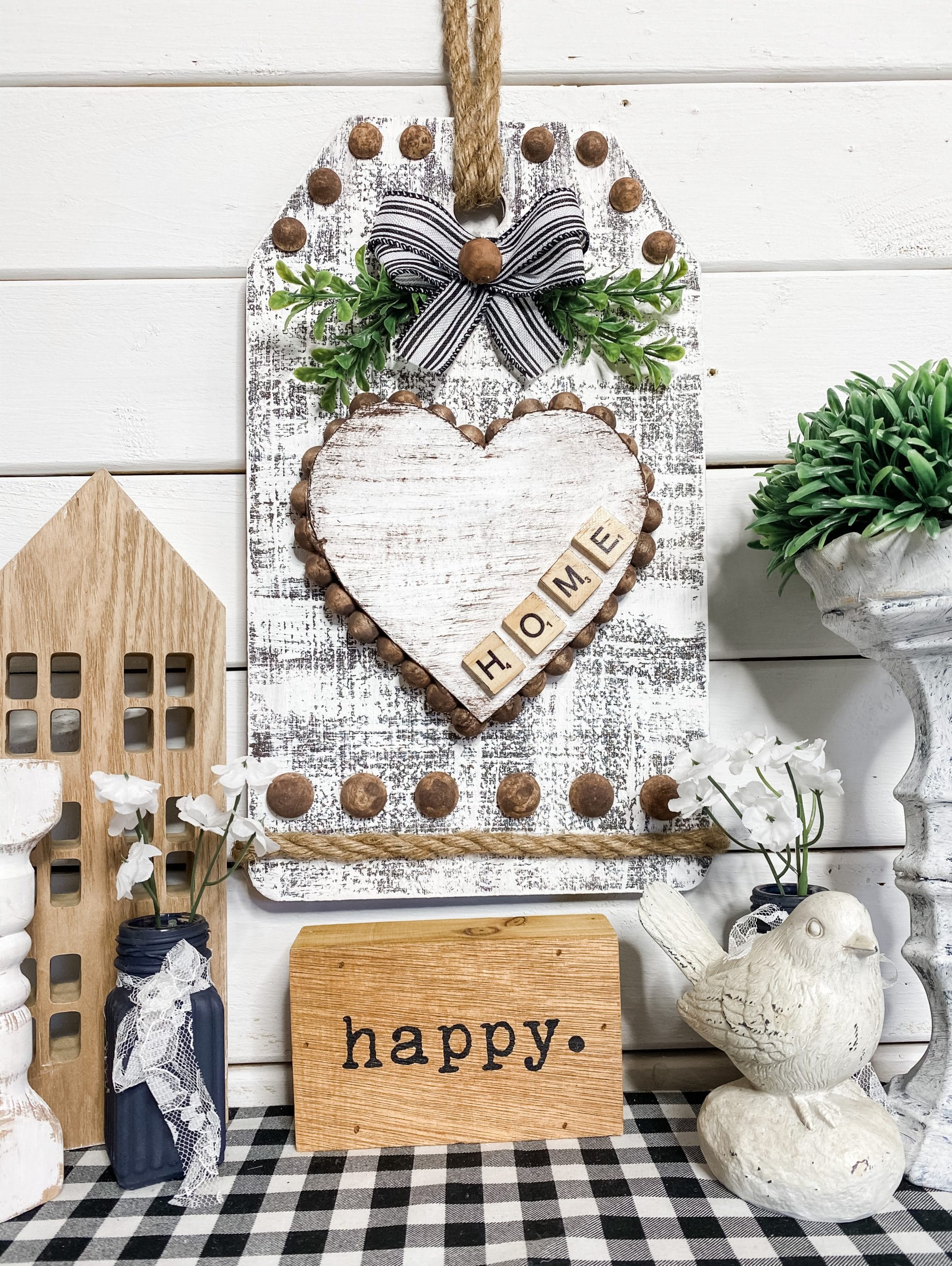 DIY Dollar Tree Distressed Farmhouse Decor