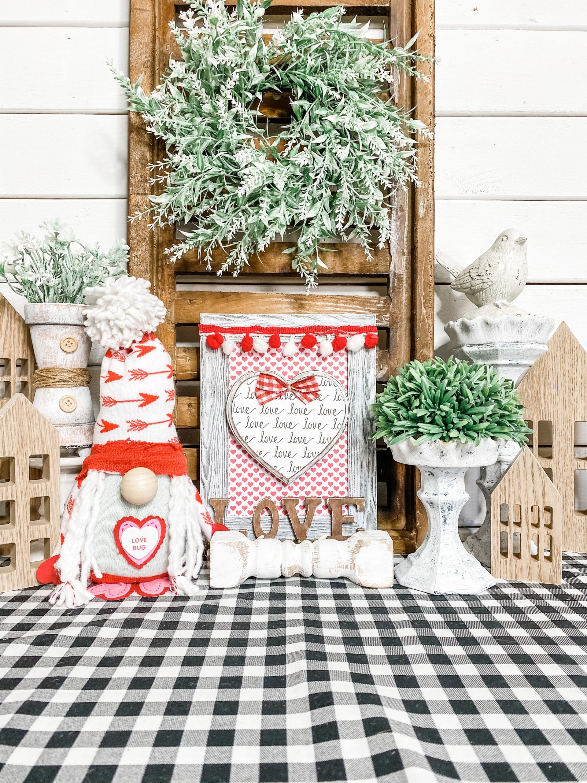 DIY Dollar Tree Mop and Sock Valentine's Day Gnome