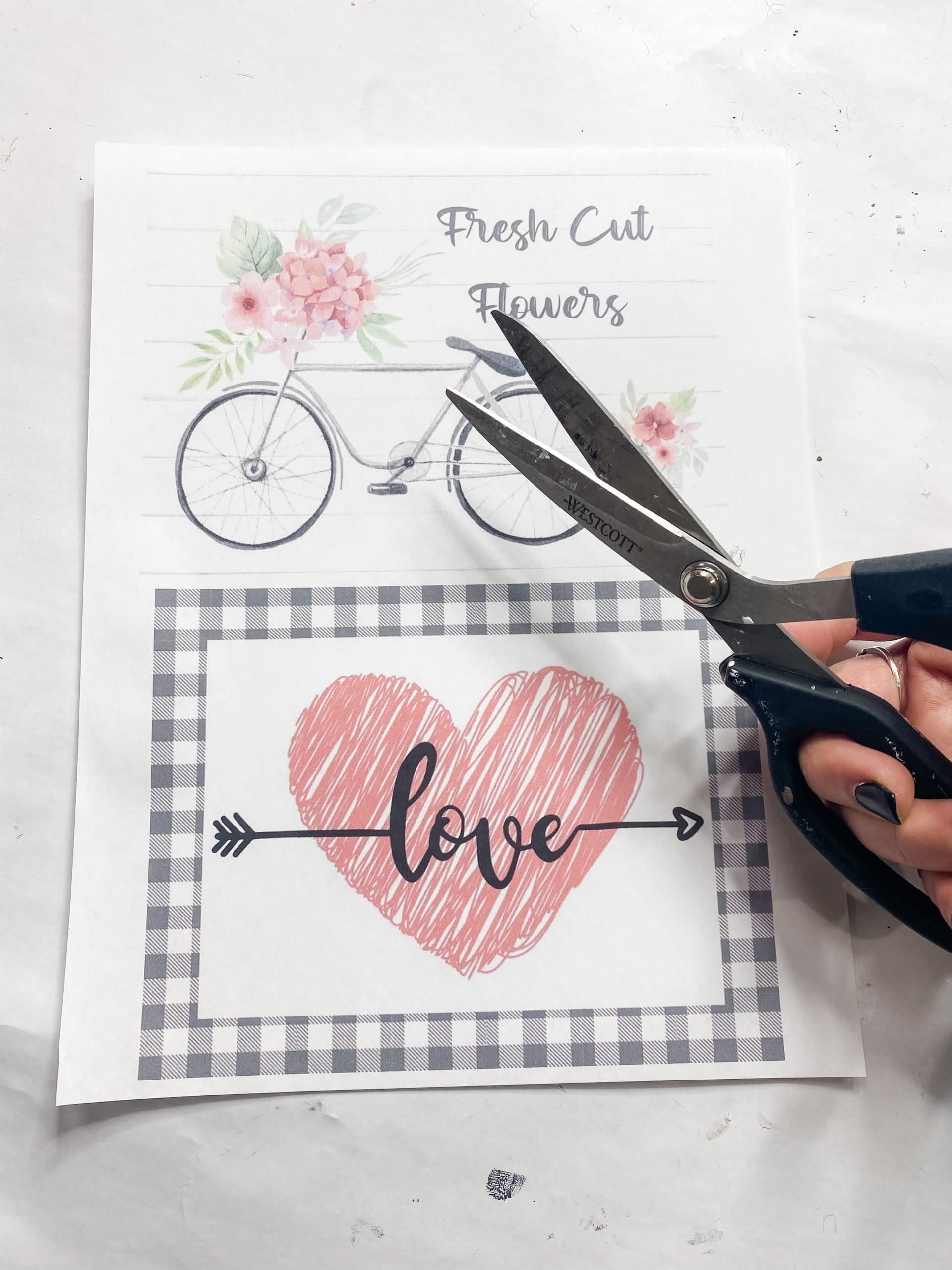 Bike and Heart Printable For Free