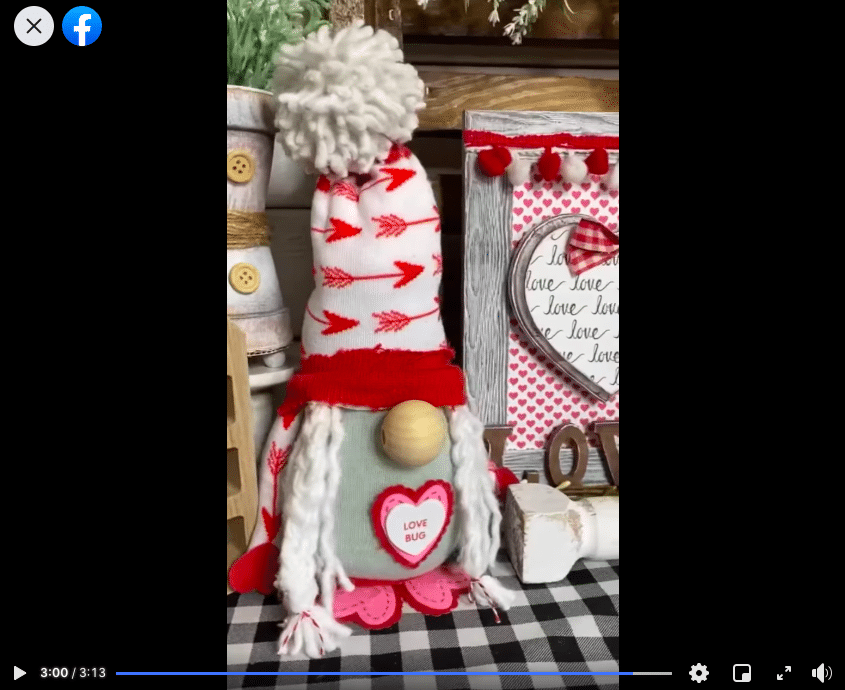 DIY Dollar Tree Mop and Sock Valentine's Day Gnome