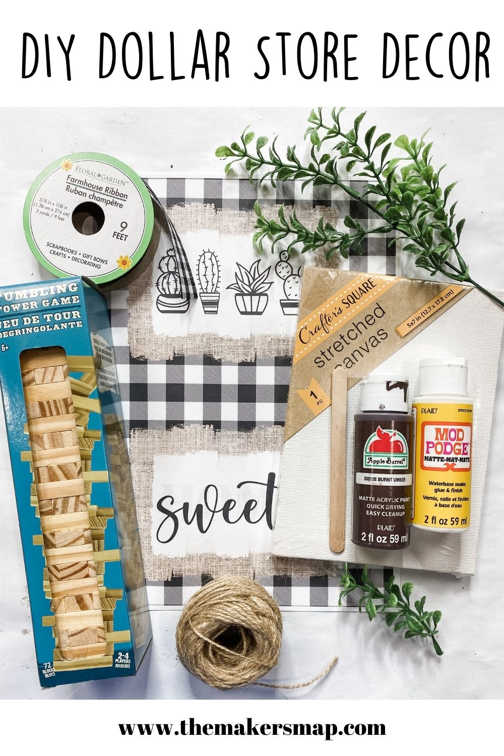 DIY Farmhouse Decor with Buffalo Check Printable