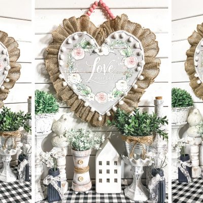 DIY Dollar Tree Shabby Chic Easter Decor - Easy Easter Decor