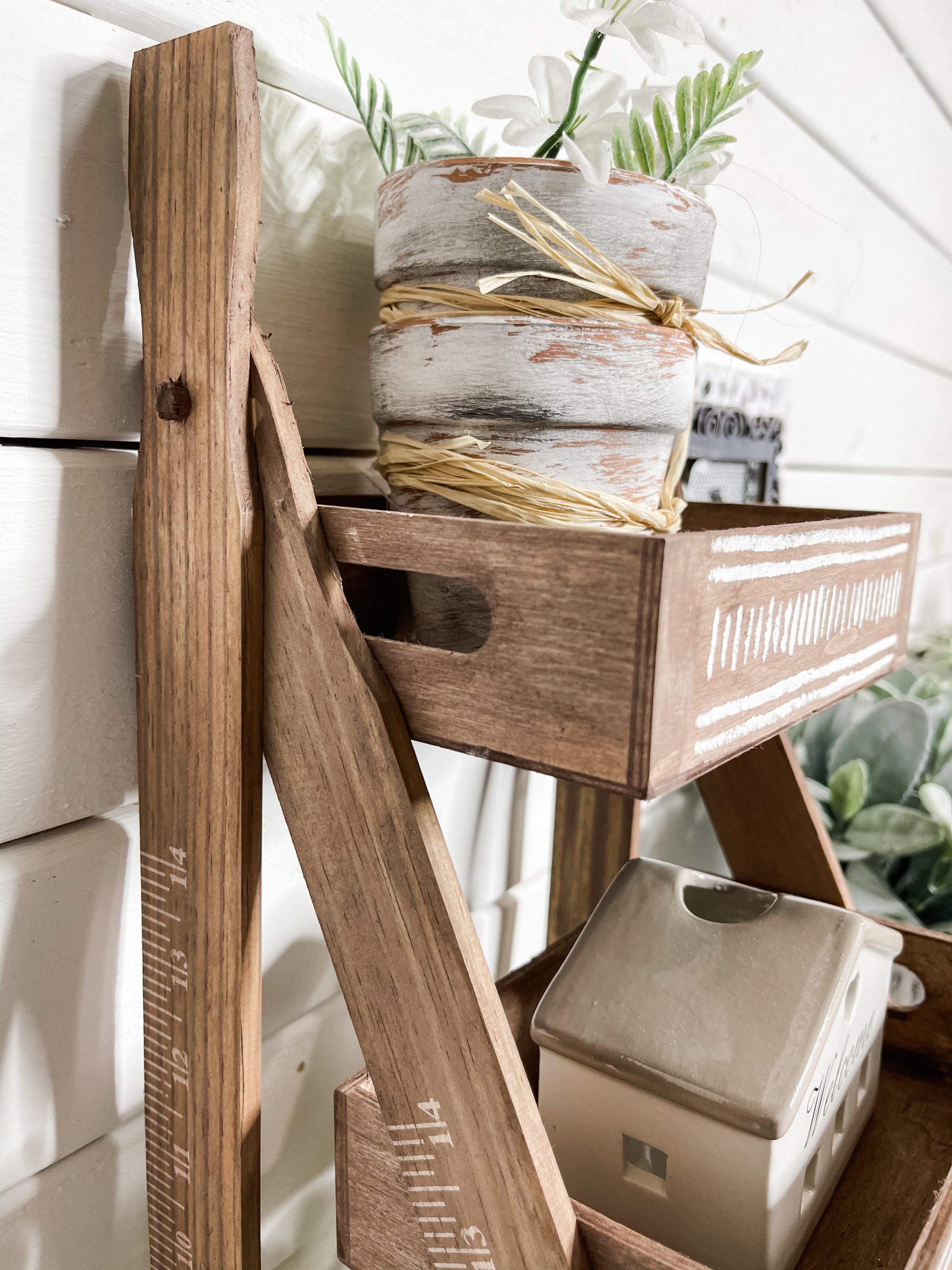 Create a tiered plant stand from old dishes.