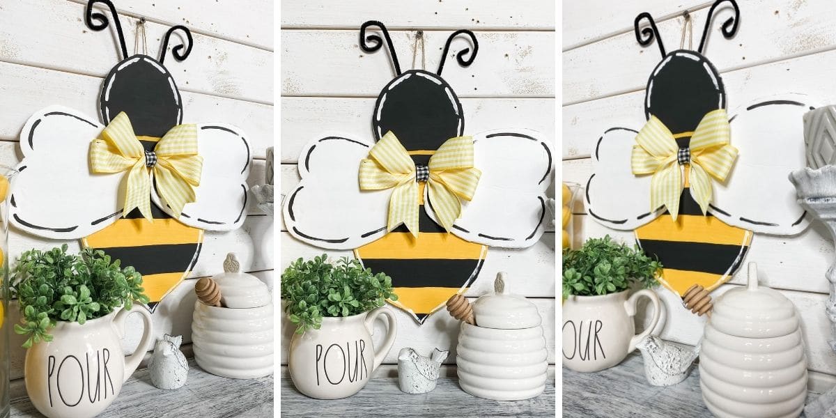 DIY Bumble Bee Door Hanger with Free Template