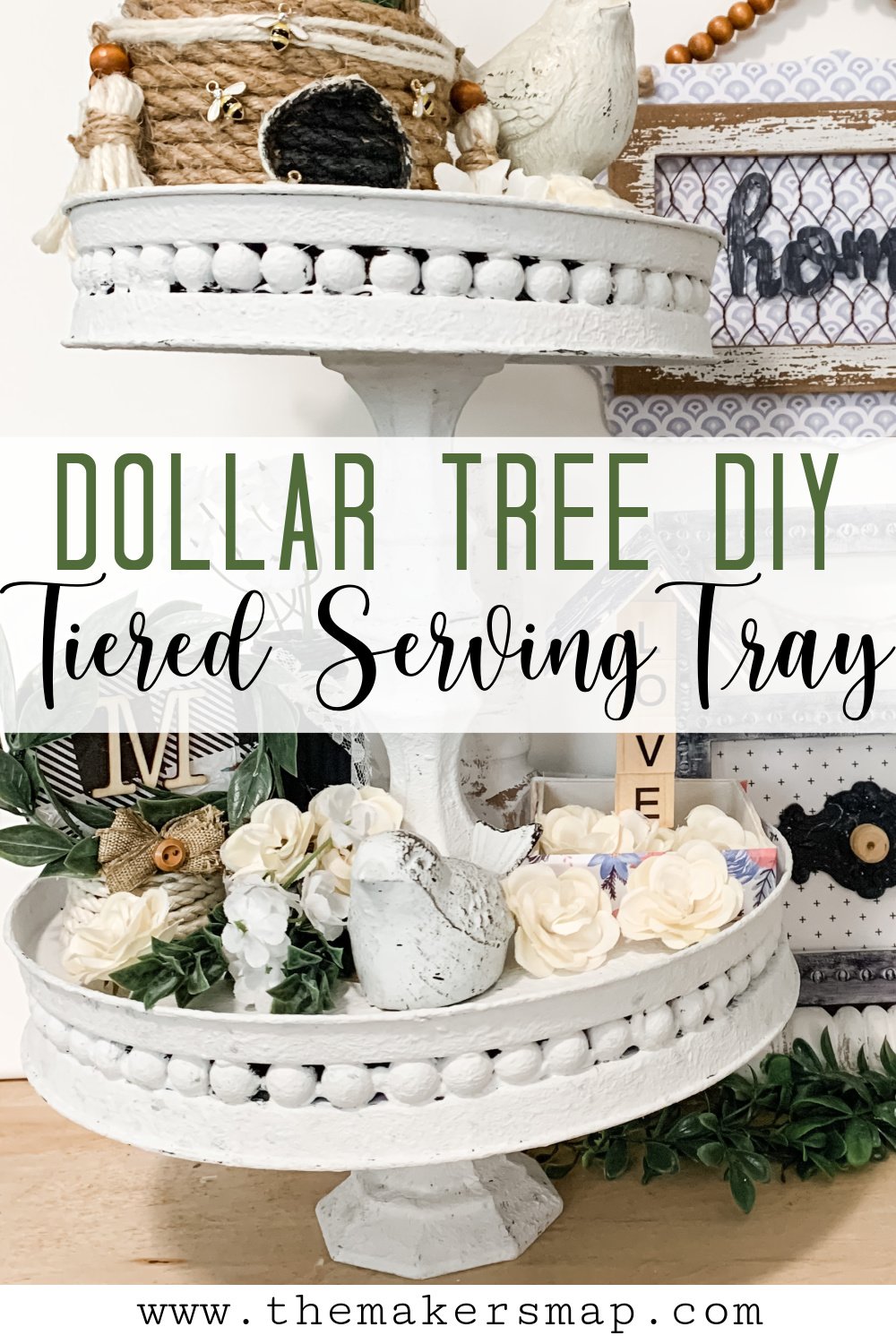 DIY Dollar Tree Burner Cover Tiered Tray