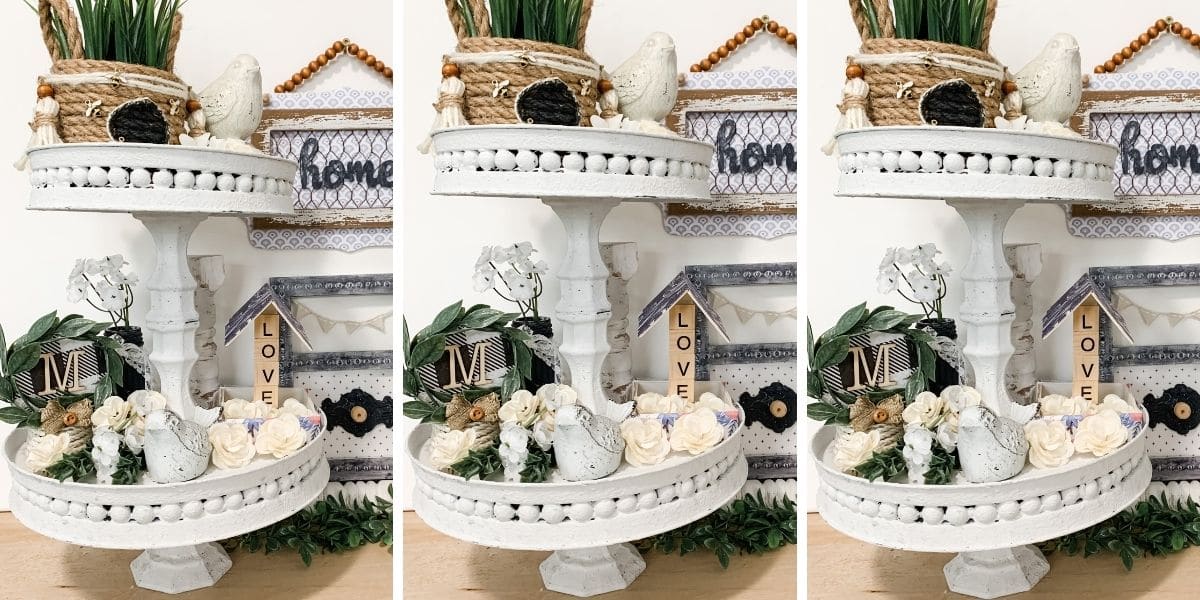 DIY Dollar Tree Burner Cover Tiered Tray