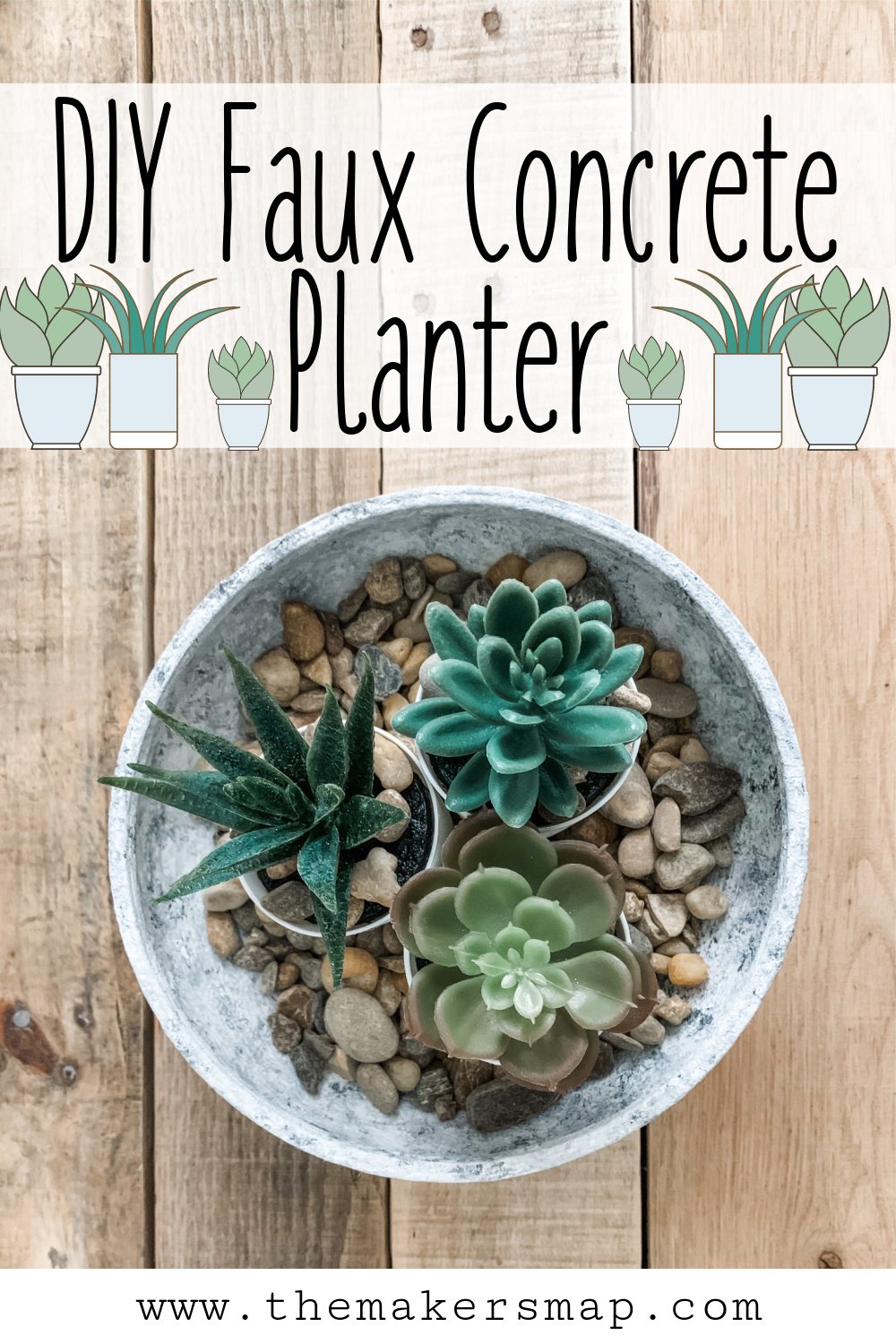 DIY Faux Concrete Planter