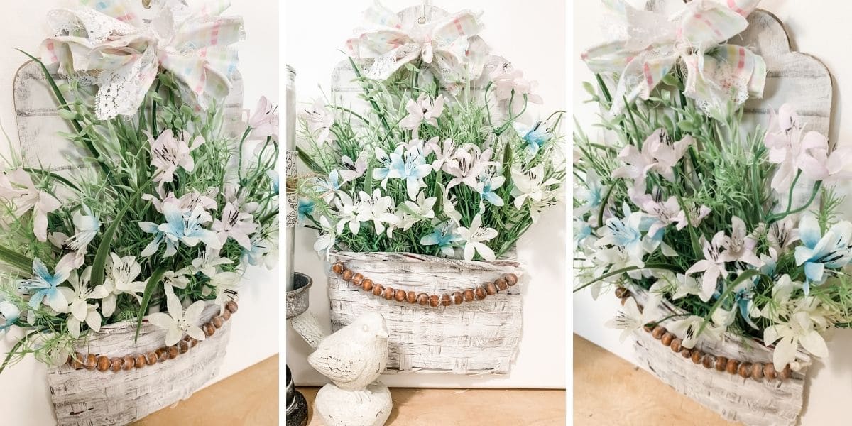 How to make a DIY Flower Basket Spring Decor