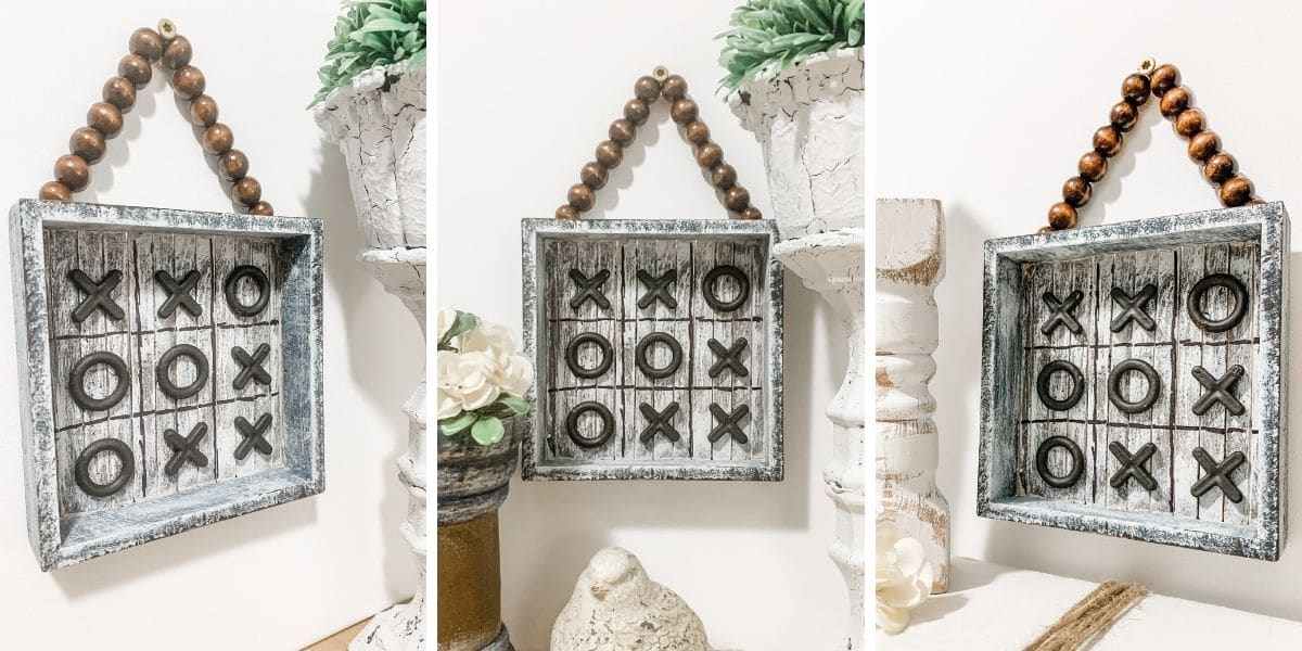 DIY Rustic Dollar Tree Tic-Tac-Toe Decor