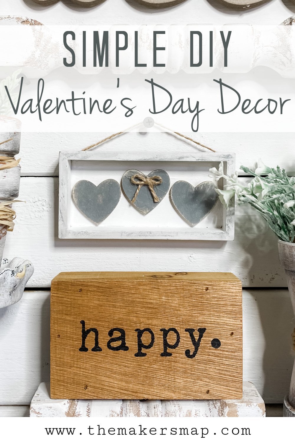 DIY Target Dollar Spot Sign Makeover Heart Decor