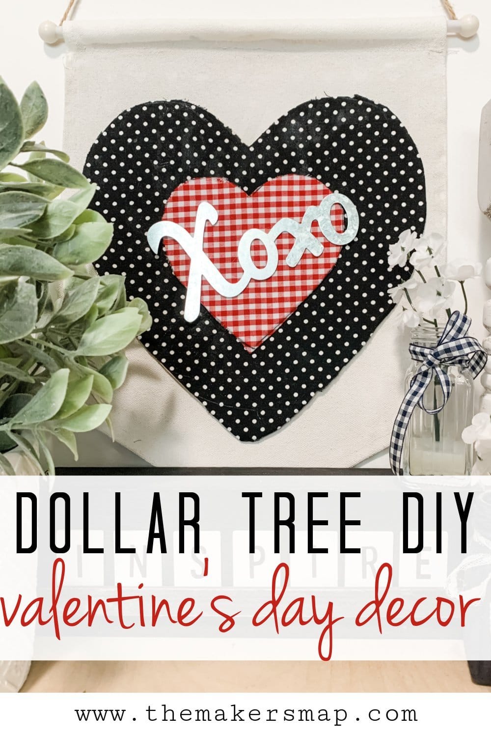 Dollar Tree Banner DIY Valentine's Day Decor