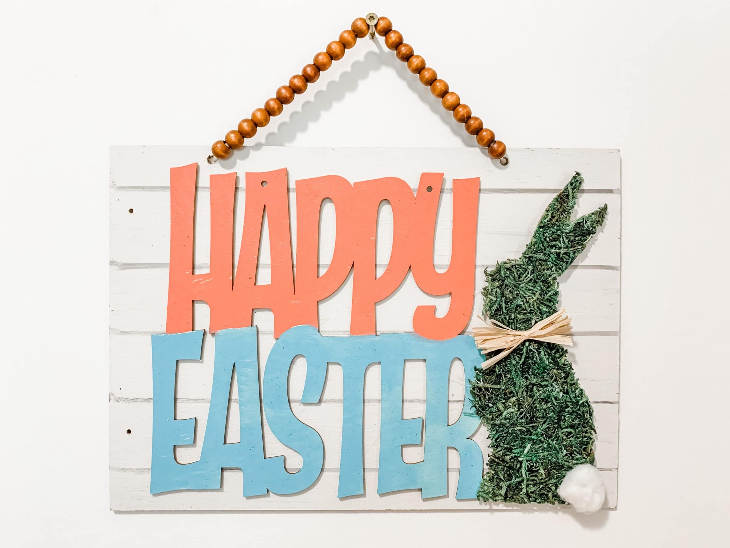 Dollar Tree Mossy Bunny Easter Decor DIY