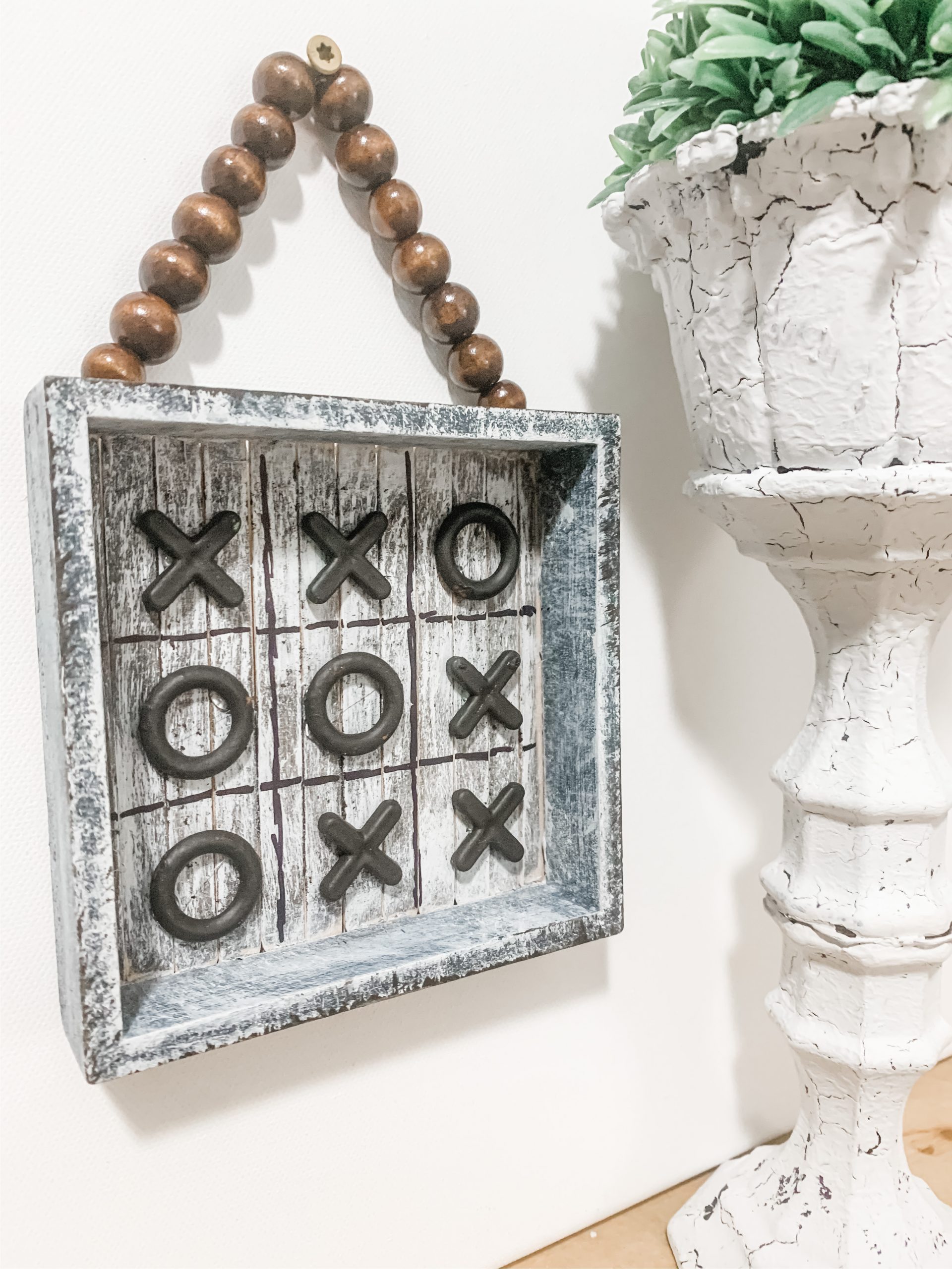 DIY Rustic Dollar Tree Tic-Tac-Toe Decor