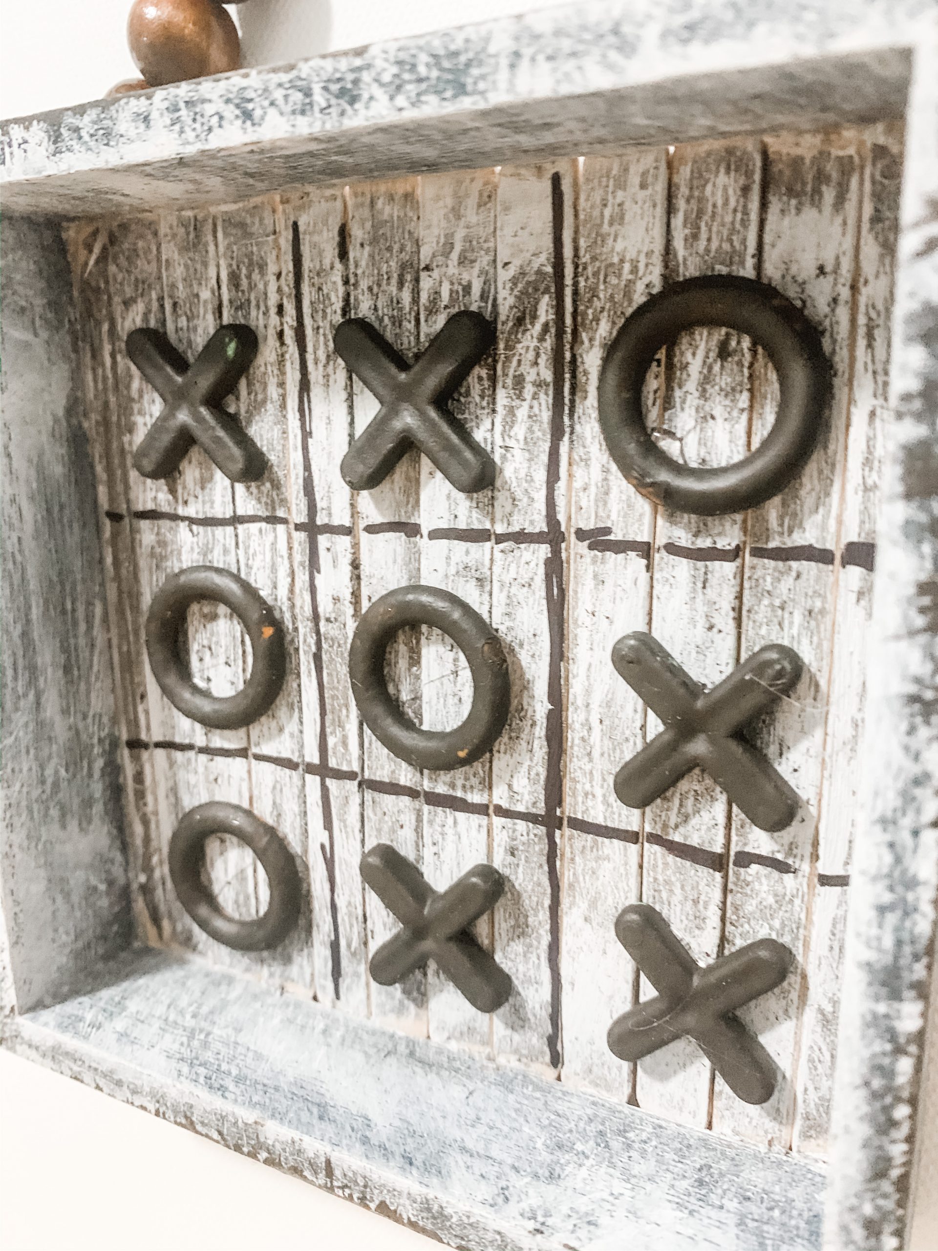 DIY Rustic Dollar Tree Tic-Tac-Toe Decor