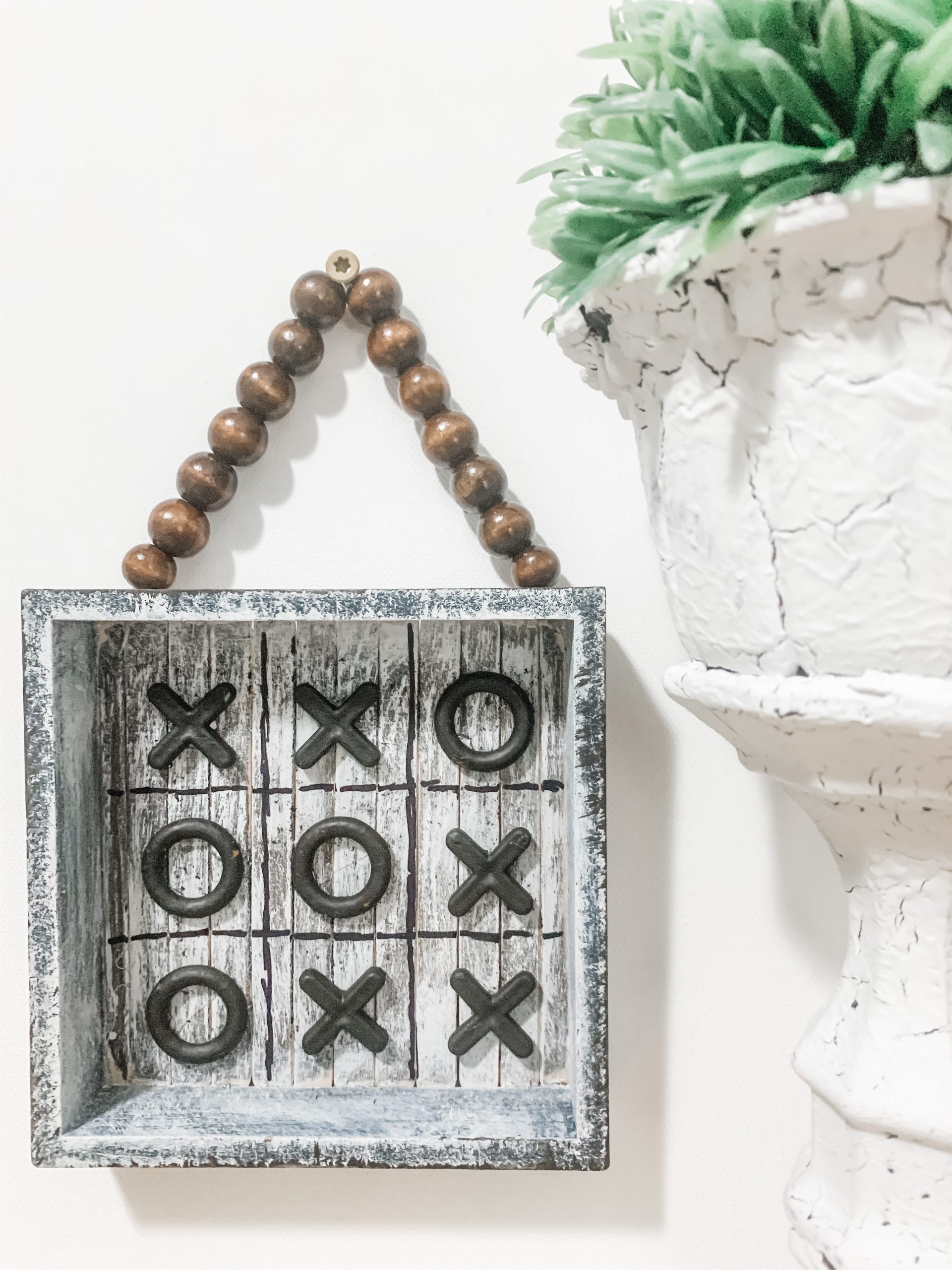 DIY Rustic Dollar Tree Tic-Tac-Toe Decor