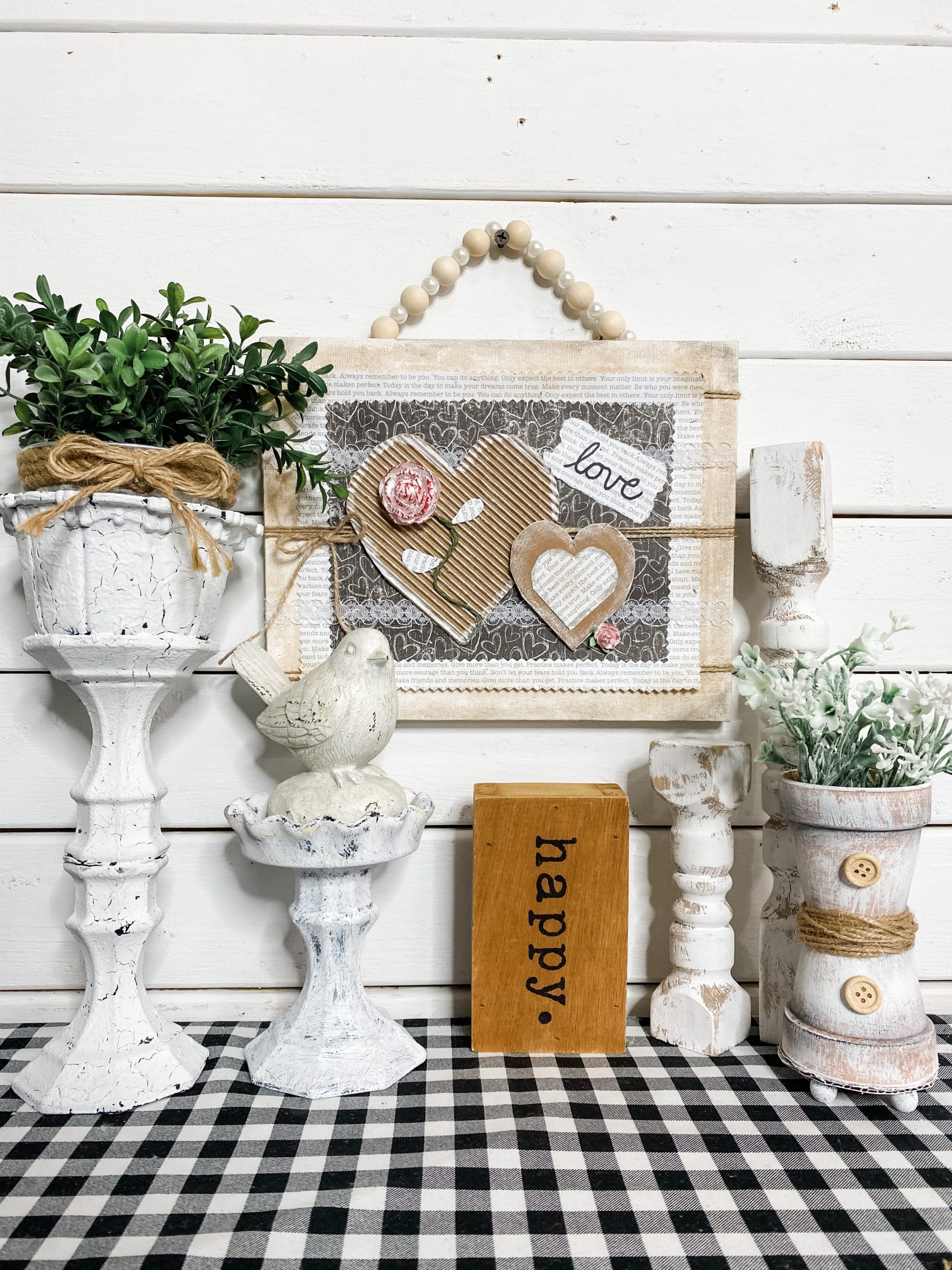 Valentine's Day Paper Craft DIY Shabby Chic Decor