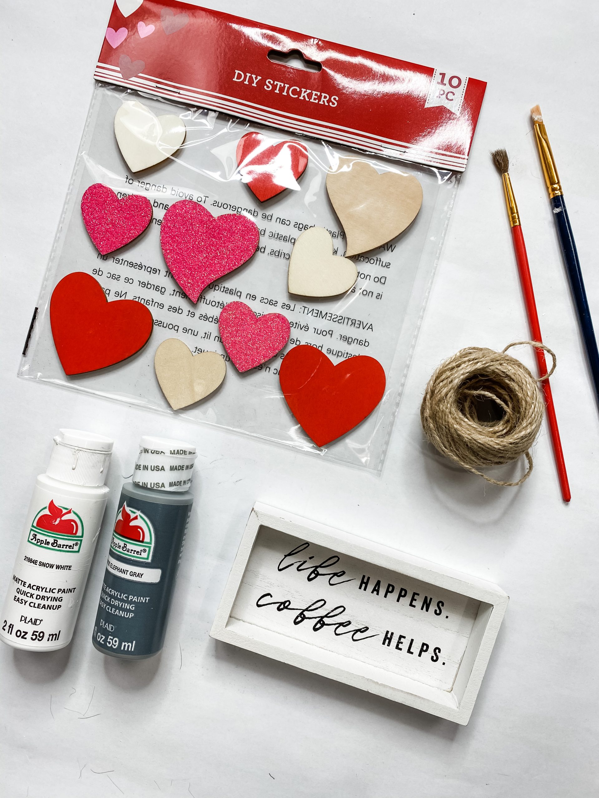 DIY Target Dollar Spot Sign Makeover Heart Decor