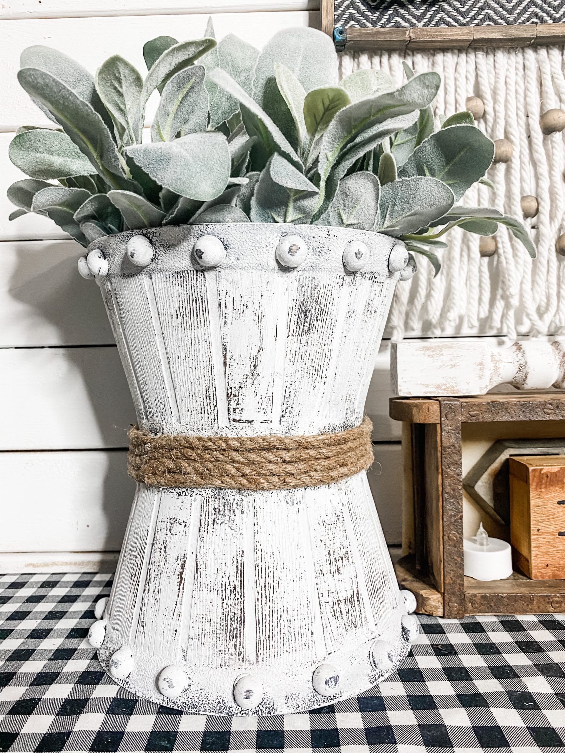 DIY Rustic Bucket Planter