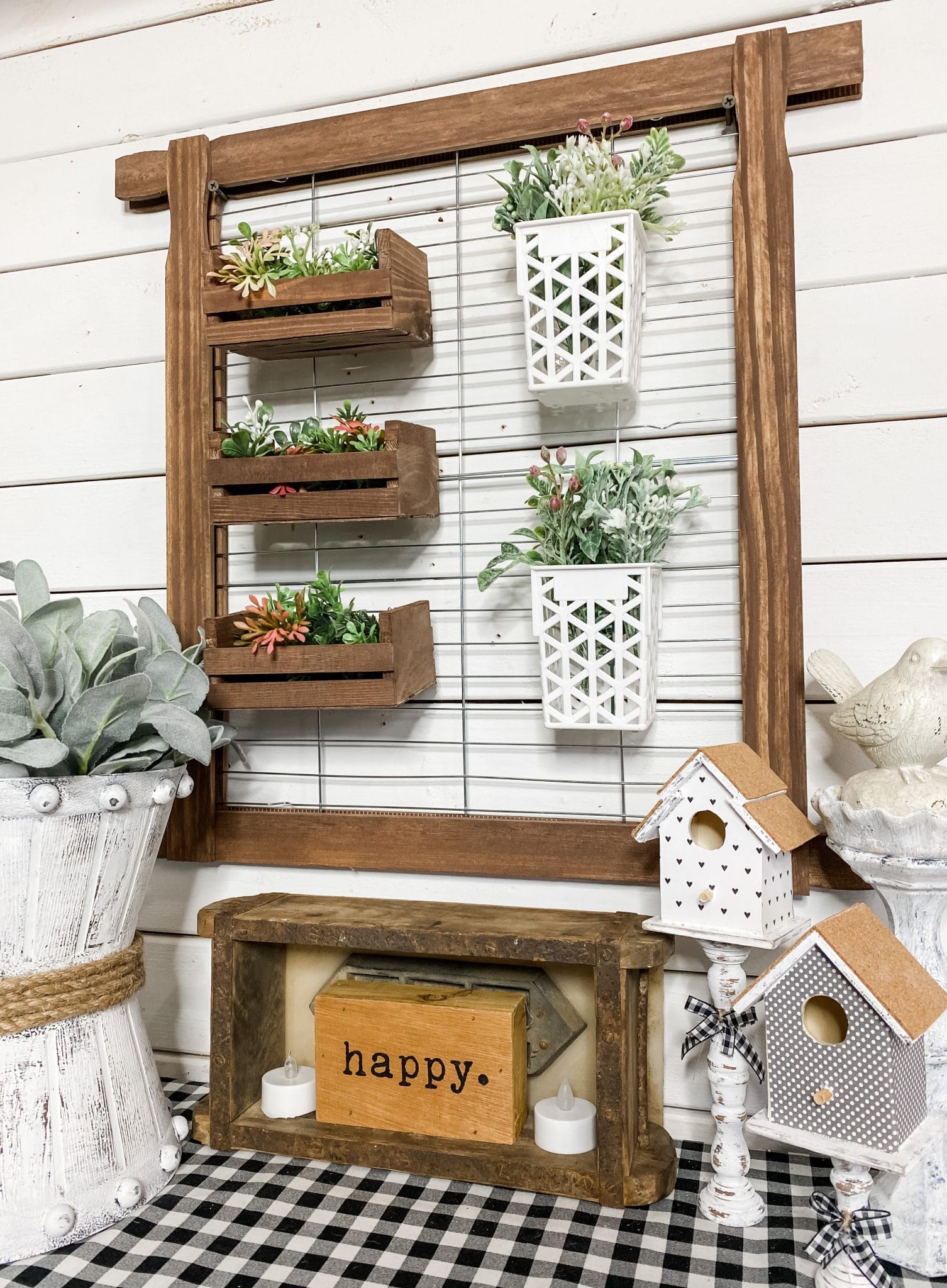 Decorative Wall Organizer using Dollar Tree Items Budget Decor