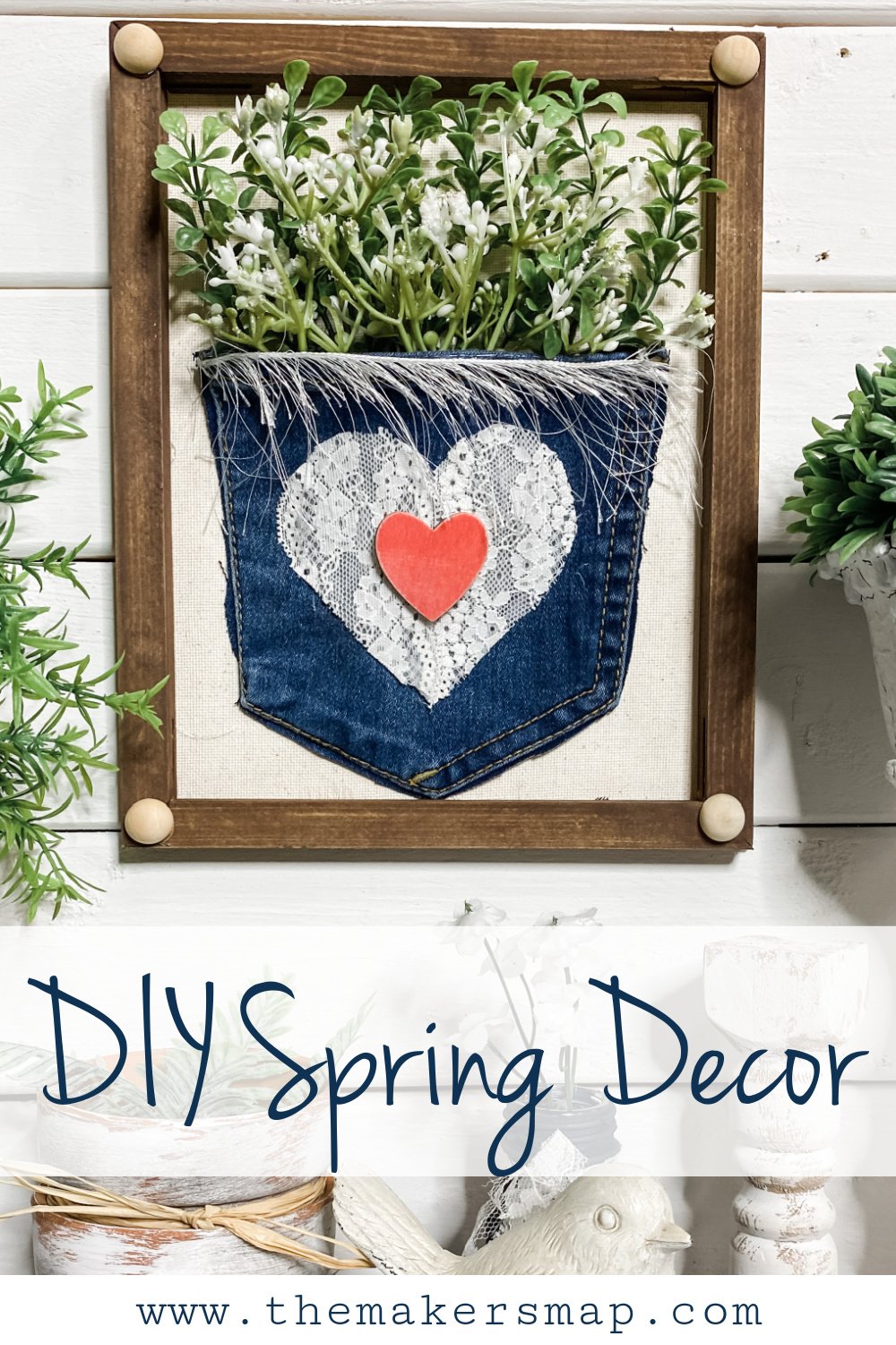 Old Pair of Jeans into DIY Spring Decor