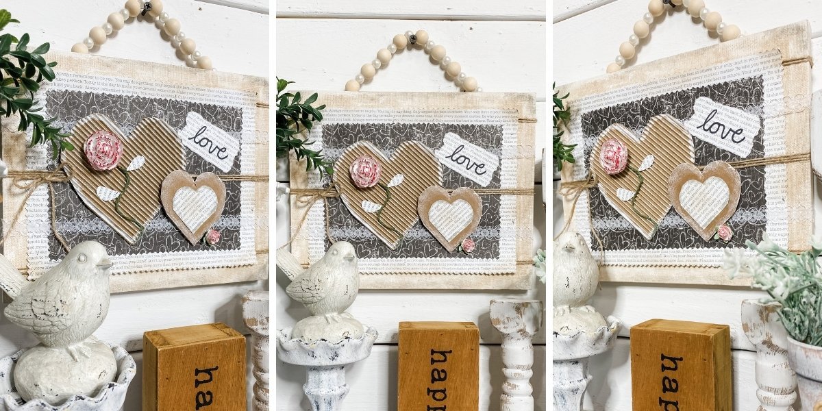 Valentine’s Day Paper Craft DIY Shabby Chic Decor