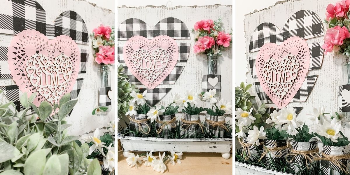 Valentine’s Day or Spring Decor with Fake Flowers