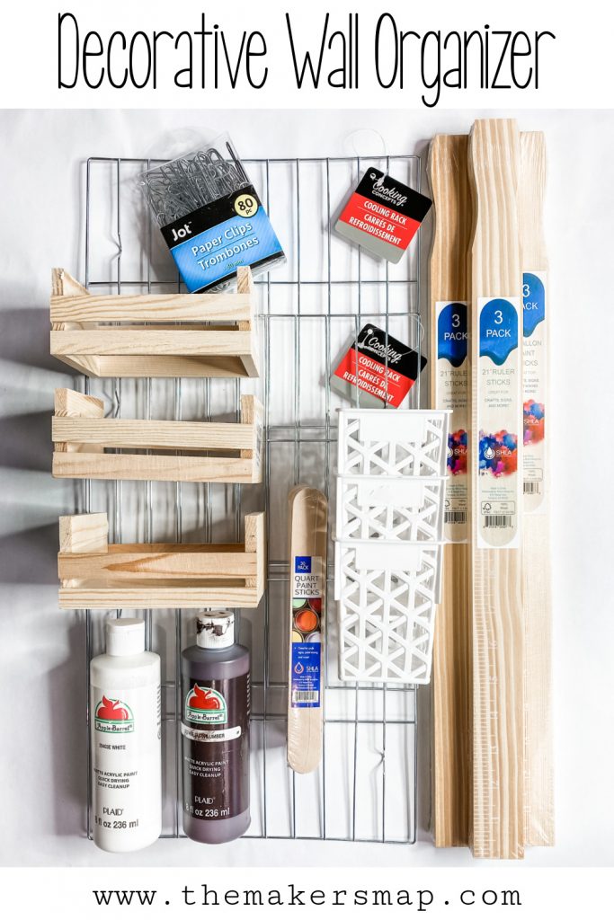 Decorative Wall Organizer using Dollar Tree Items - Budget Decor