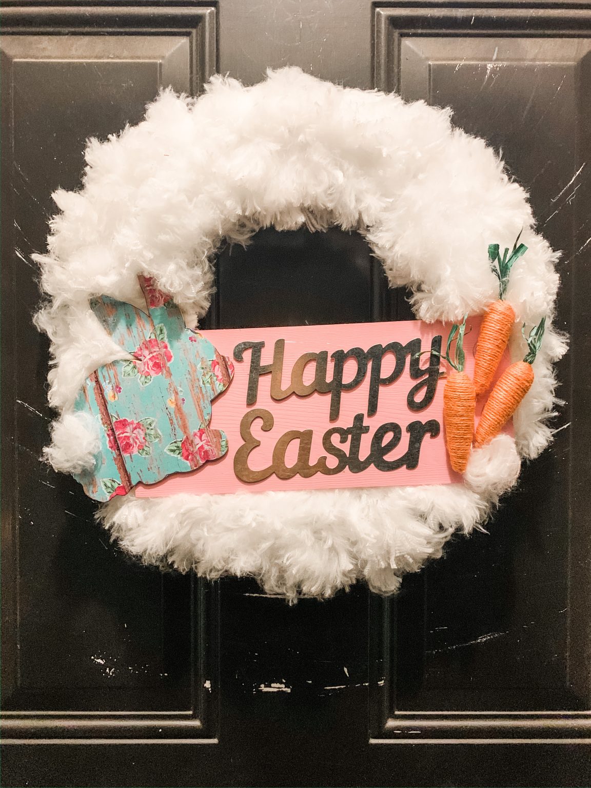 Dollar Tree Duster DIY Easter Wreath - Easy Easter Decor