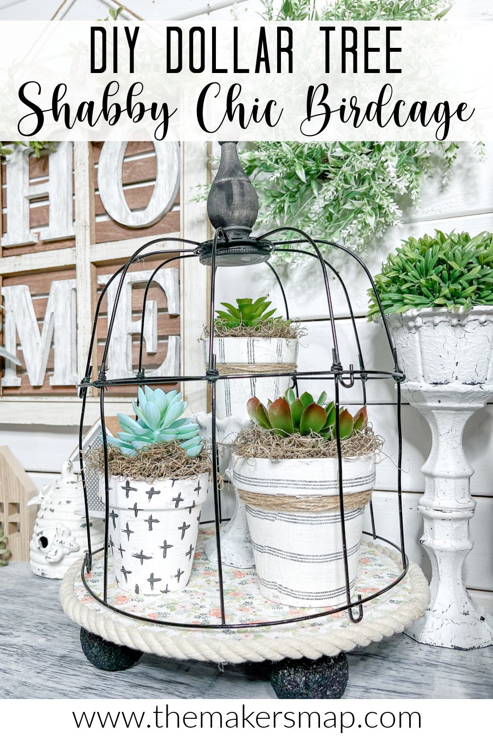 DIY Dollar Tree Shabby Chic Birdcage